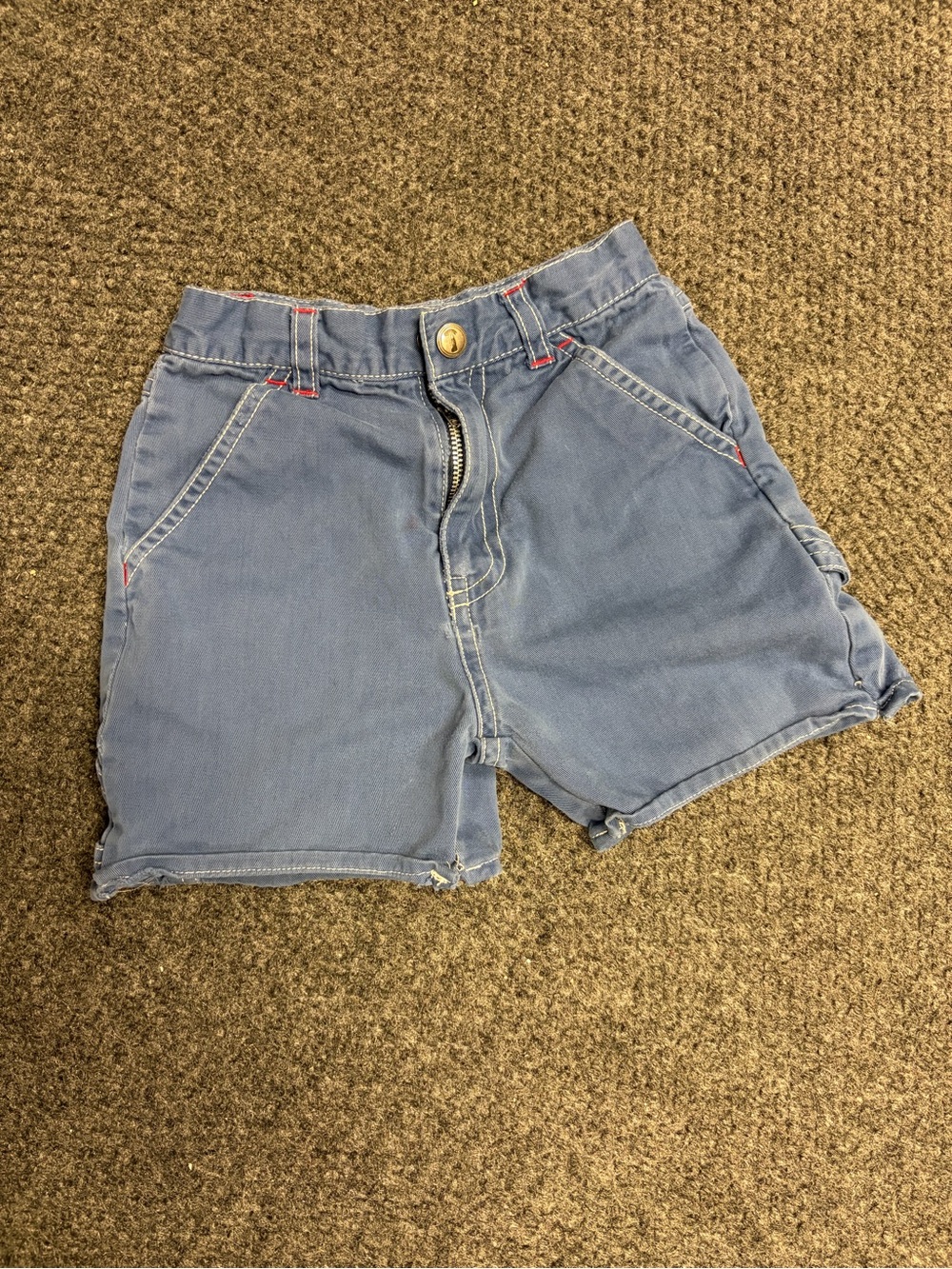 Vintage Gymboree rainbow tag cargo carpenter shorts boys blue small 90s Y2K